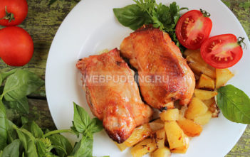 Куриные спинки с картошкой в духовке