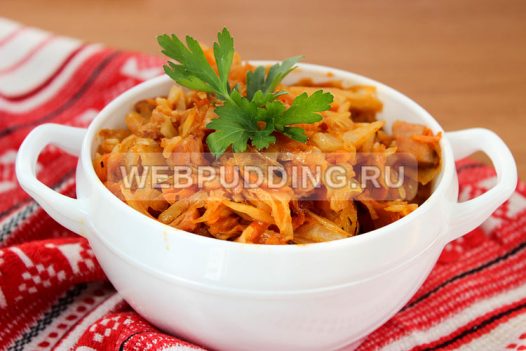 tushenaya kapusta s kopchenostyami 6
